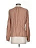 Self Contrast Tan Long Sleeve Blouse Size S - photo 2