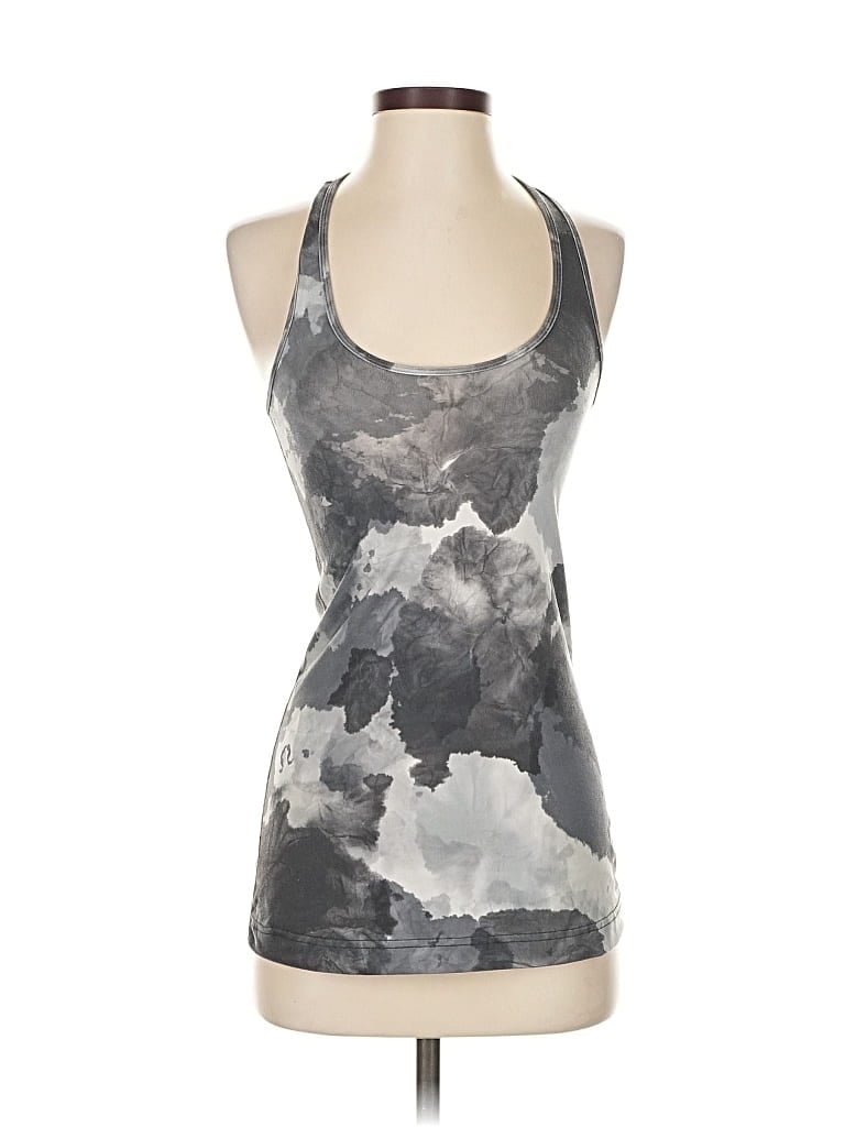 Pre-owned Lululemon Athletica Tank Top Gray Halter Neckline Tops