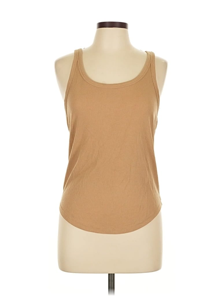 Pre-owned Active By Old Navy Tank Top Tan Strapless Neckline Tops In Brown