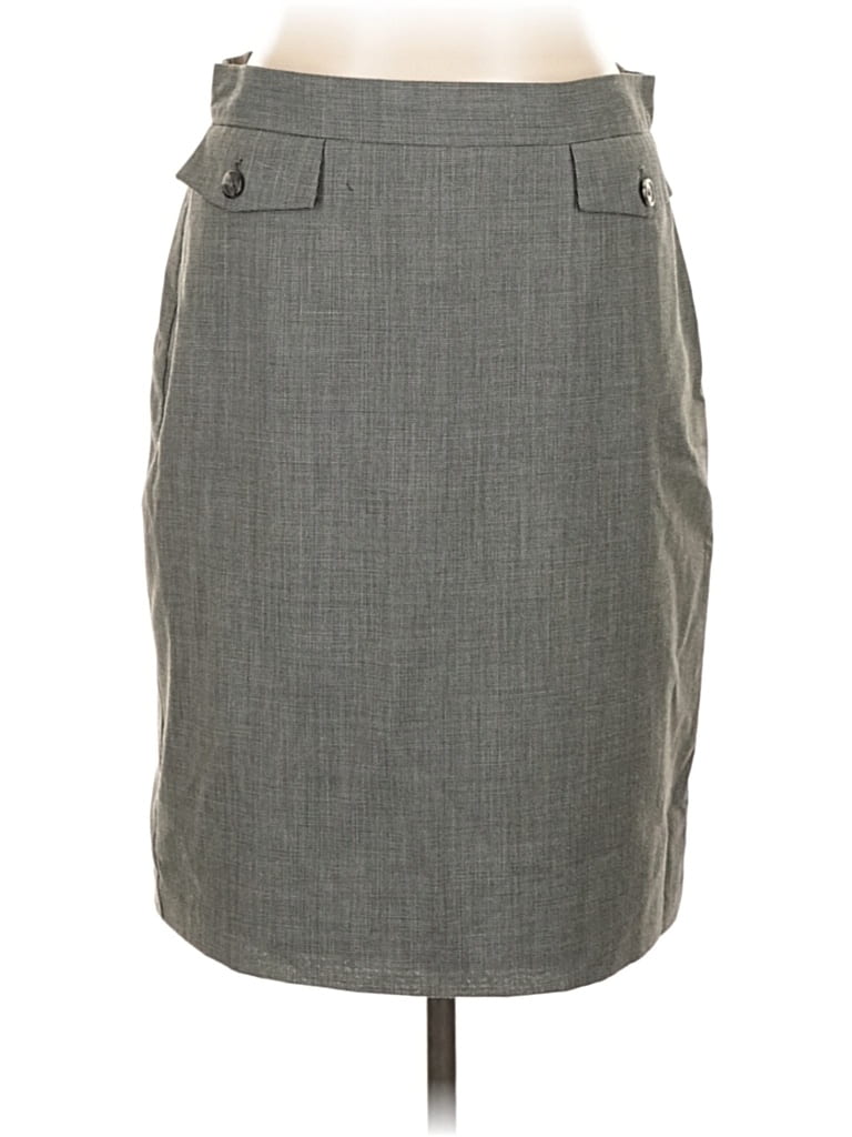 Pre-owned Ann Taylor Factory Formal Skirt In Gray