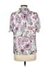 Tamara H. 100% Polyester Paisley Ivory Short Sleeve Blouse Size M - photo 2
