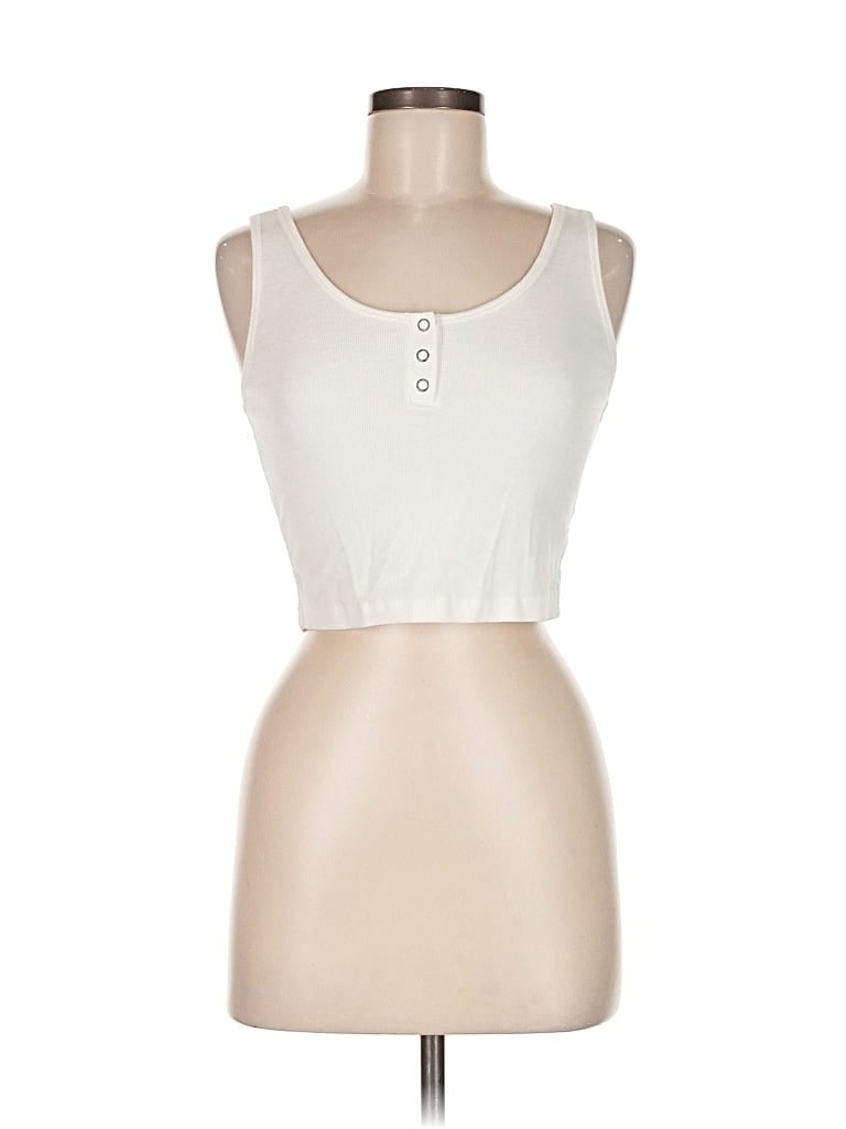 Pre-owned Bp. Tank Top Ivory Strapless Neckline Tops In White