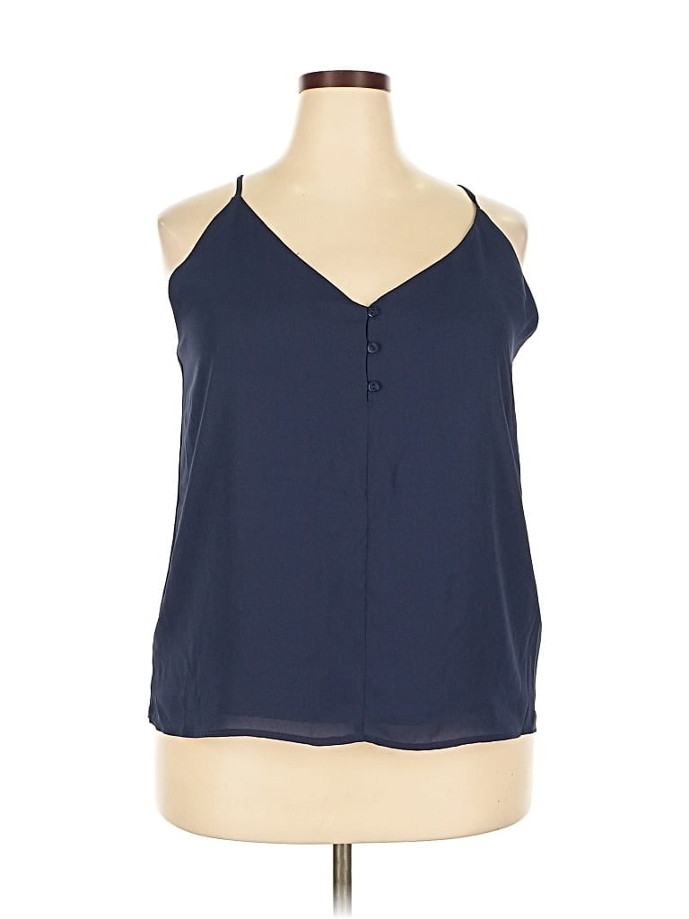 Pre-owned Versona Sleeveless Blouse In Blue
