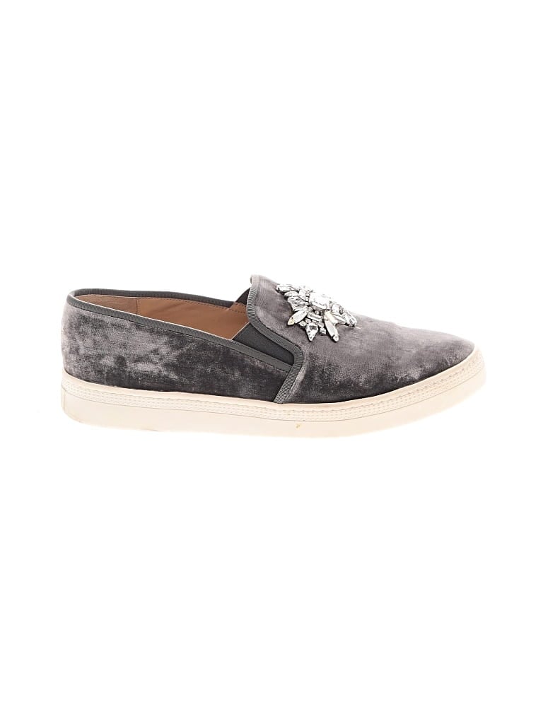 Pre-owned Badgley Mischka Flats In Gray
