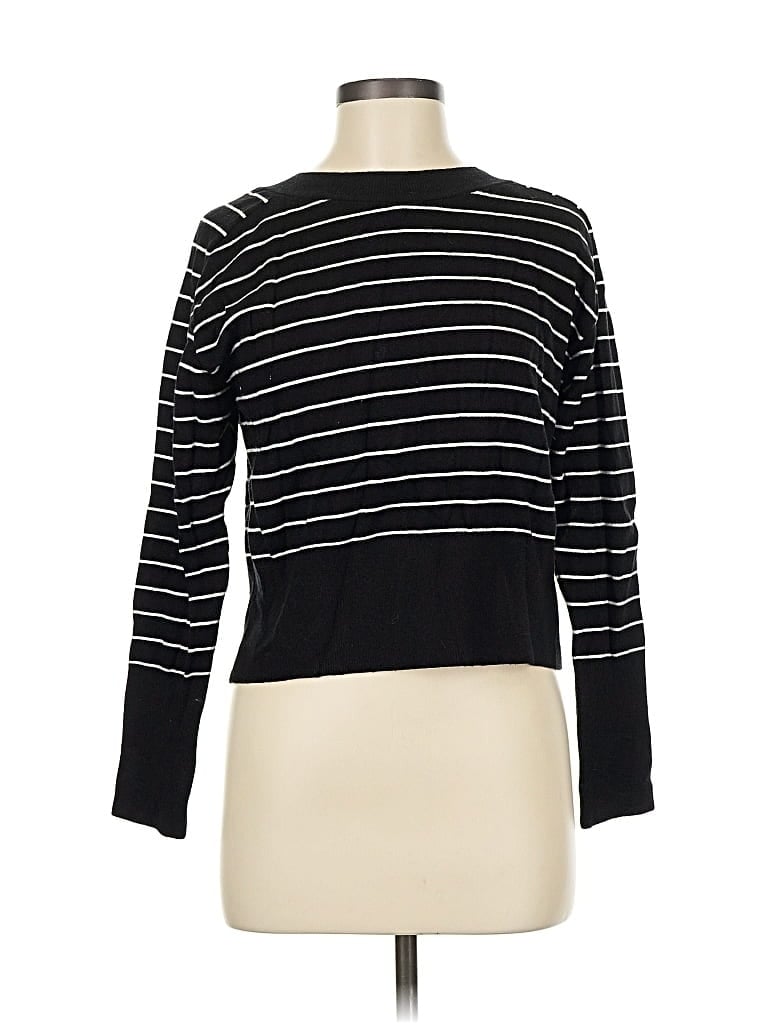 PHILOSOPHY REPUBLIC CLOTHING Pre-owned Long Sleeve Top Black Boatneck Tops