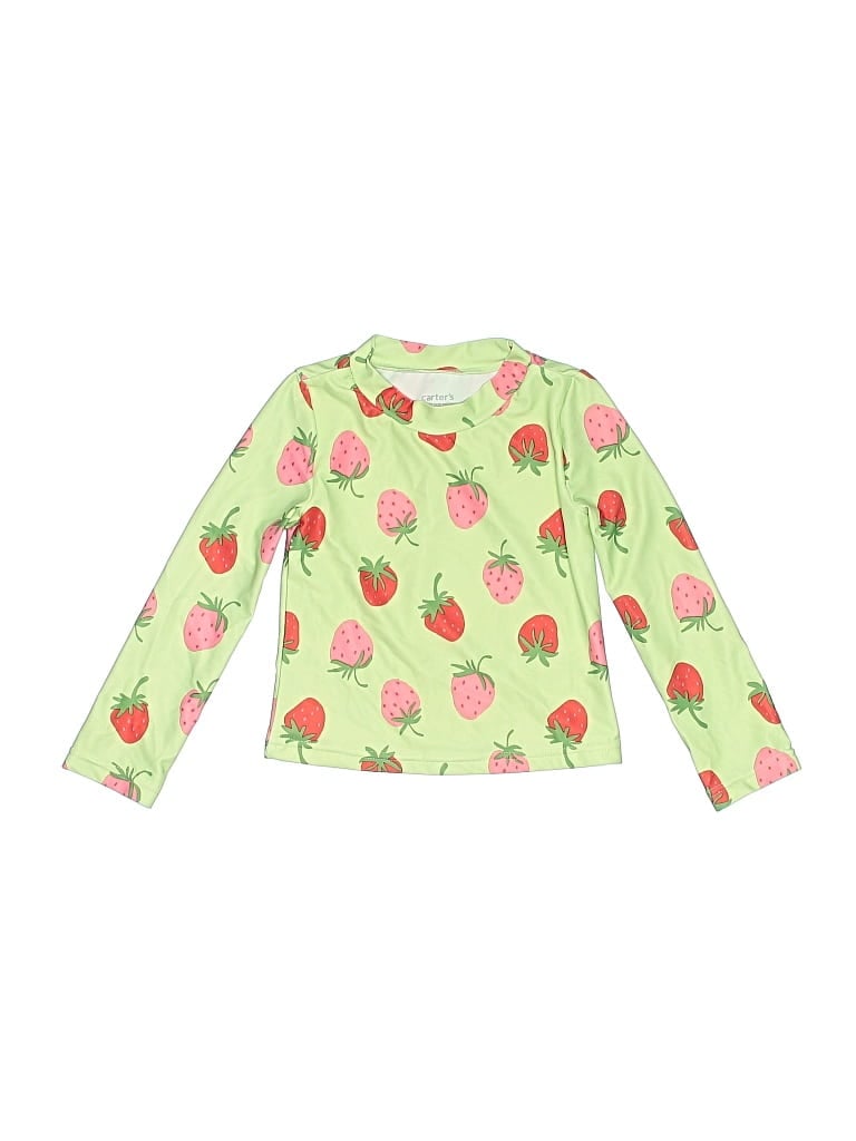 Pre-owned Carter's Kids' Rash Guard In Green