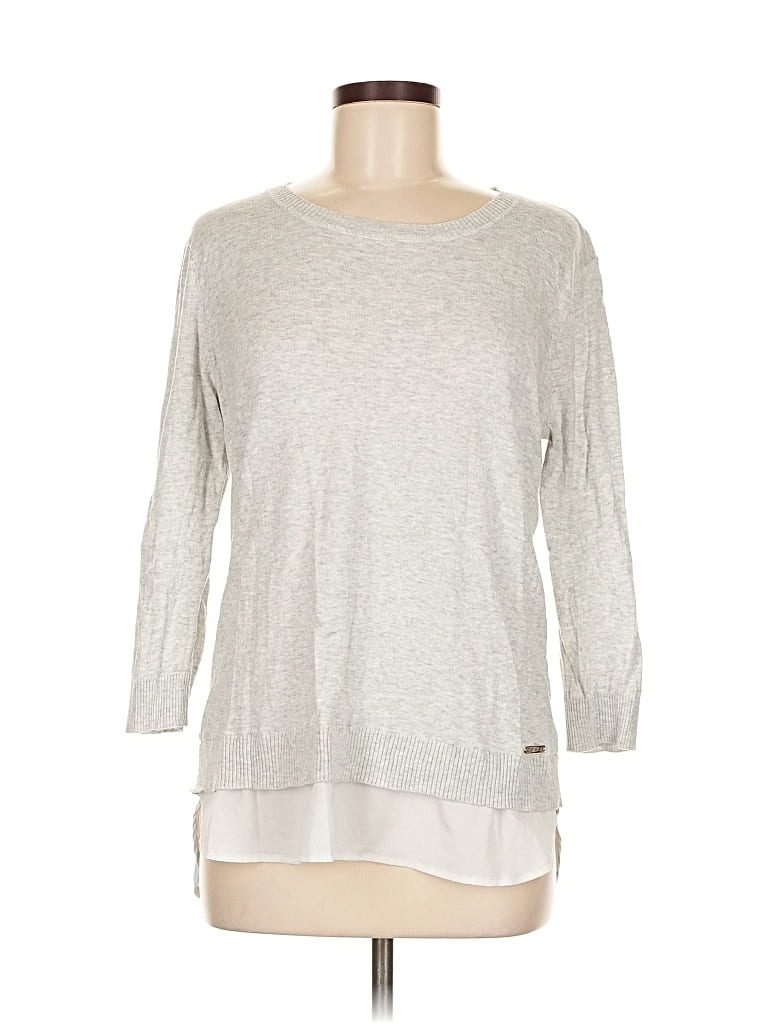 Pre-owned Calvin Klein Pullover Sweater In Silver