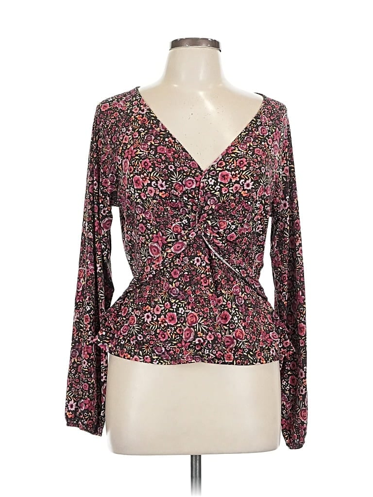 Pre-owned Kaileigh Long Sleeve Blouse In Pink