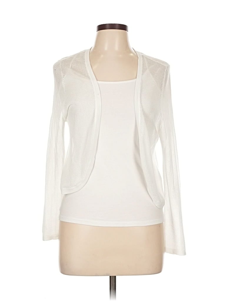 Click to view more detailed imagery on our partner's website Pre-owned Talbots Cardigan Sweater In White