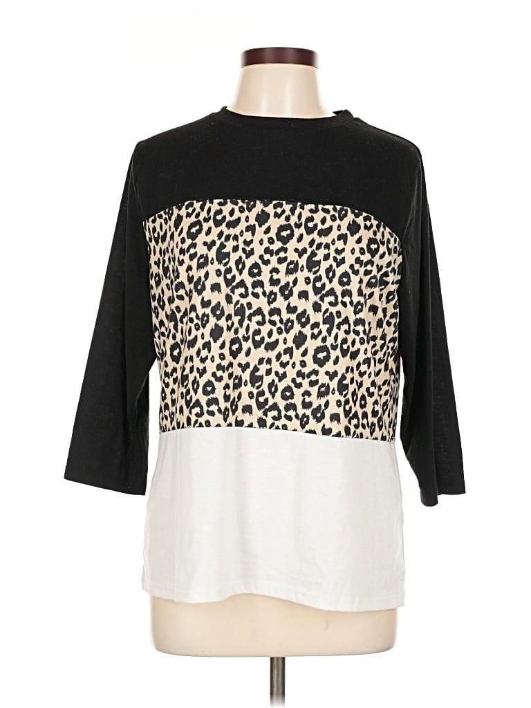 Pre-owned Blooming Jelly 3/4 Sleeve T-shirt In Black