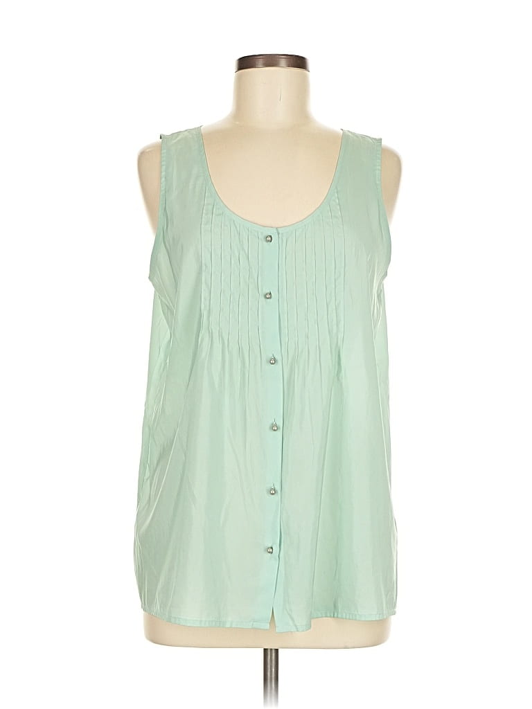 Pre-owned Ann Taylor Loft Outlet Sleeveless Blouse In Green