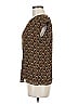 Talbots 100% Polyester Brown Short Sleeve Blouse Size 6 - photo 5