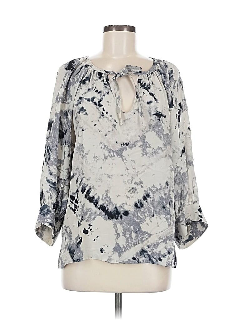 Pre-owned Karen Kane 3/4 Sleeve Blouse In Gray