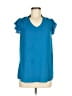 HD in Paris Blue Short Sleeve Blouse Size 6 - photo 1