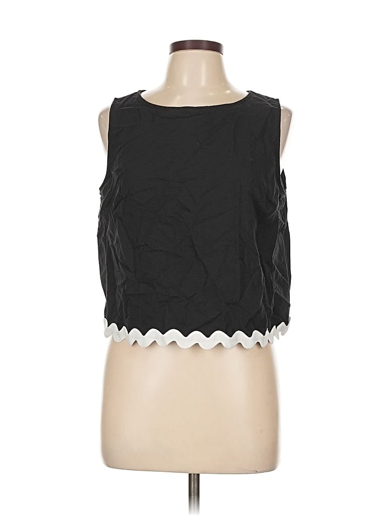 Pre-owned Prettygarden Sleeveless Top Black Strapless Neckline Tops