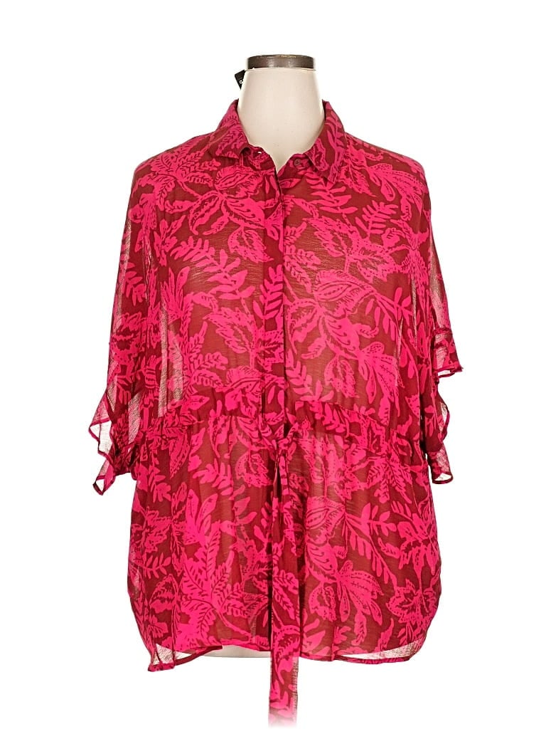 Torrid 3/4 Sleeve Blouse In Red