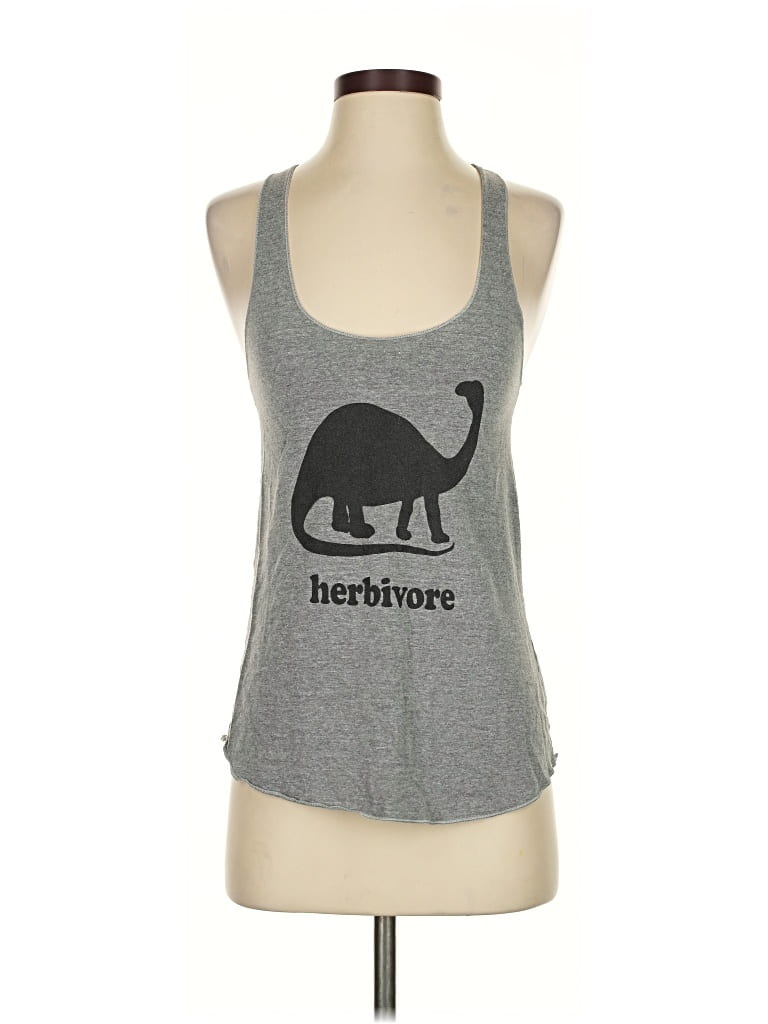 Pre-owned American Apparel Tank Top Gray Halter Neckline Tops