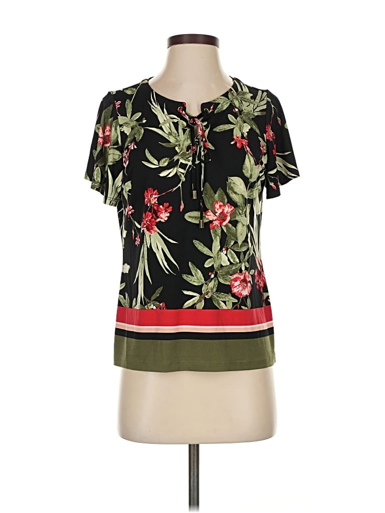 Pre-owned Liz Claiborne Career Short Sleeve T-shirt In Green