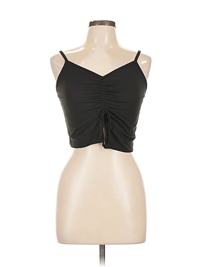 Click to view more detailed imagery on our partner's website Pre-owned Ymi Sleeveless Top Black Halter Neckline Tops