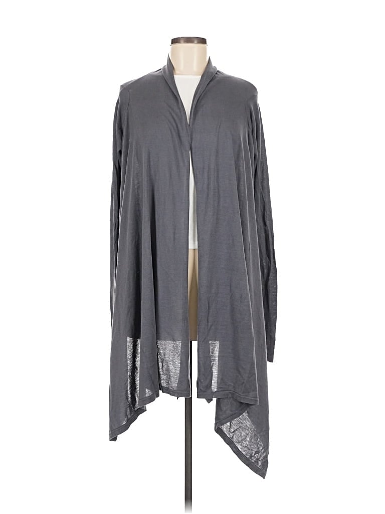 Pre-owned Garnet Hill Cardigan Sweater In Gray