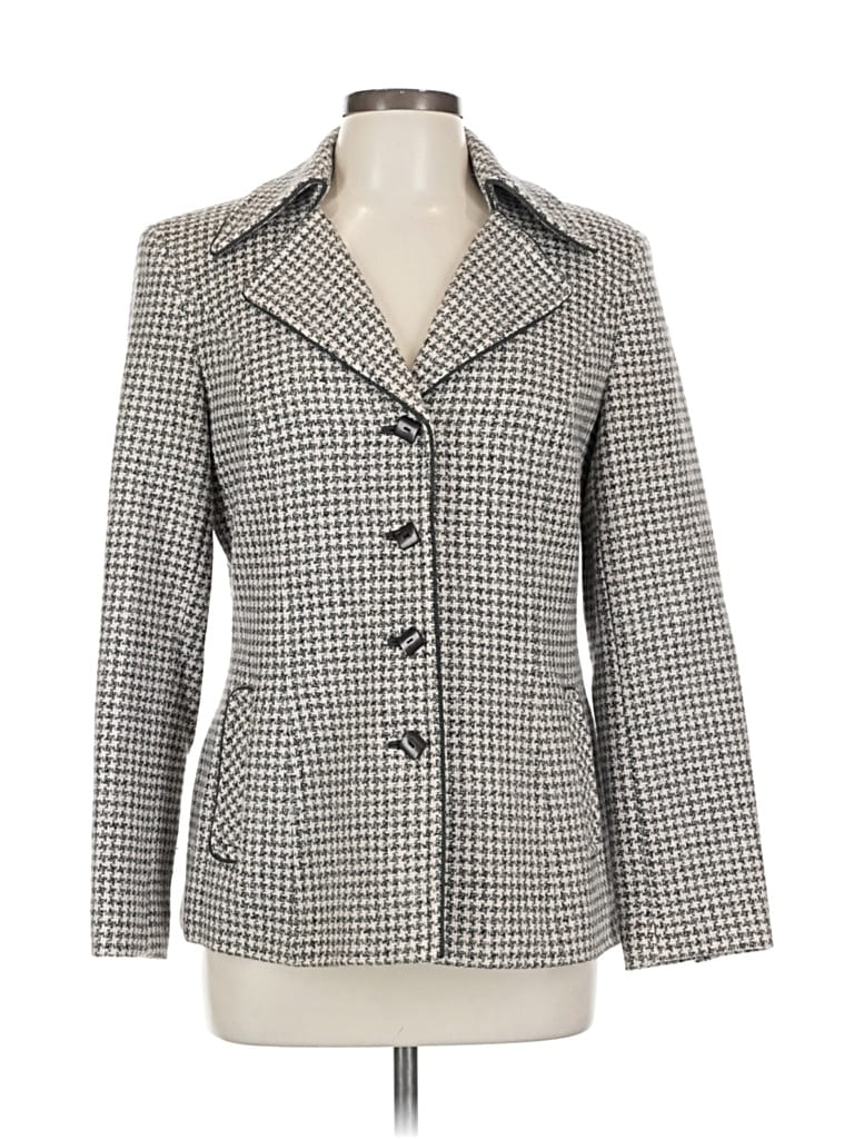 Pre-owned Dressbarn Blazer Jacket In Gray