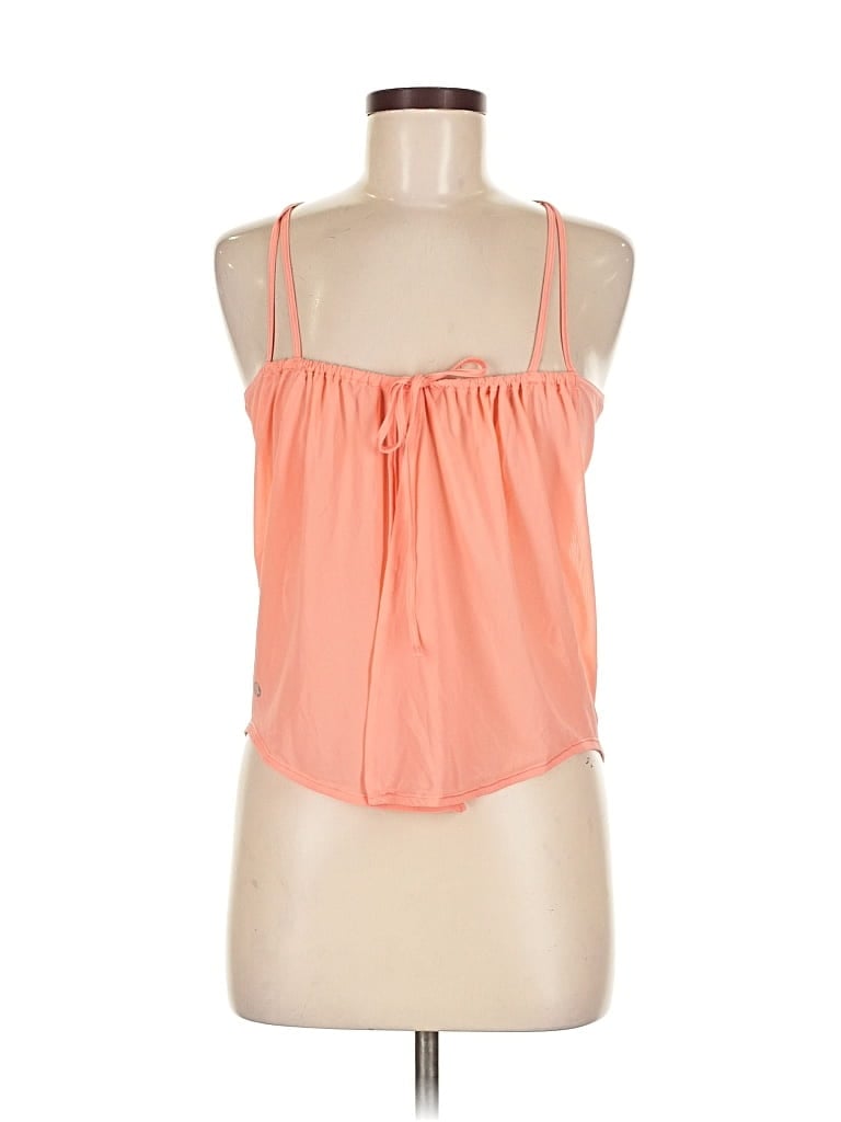 Pre-owned Lululemon Athletica Tank Top Pink Halter Neckline Tops