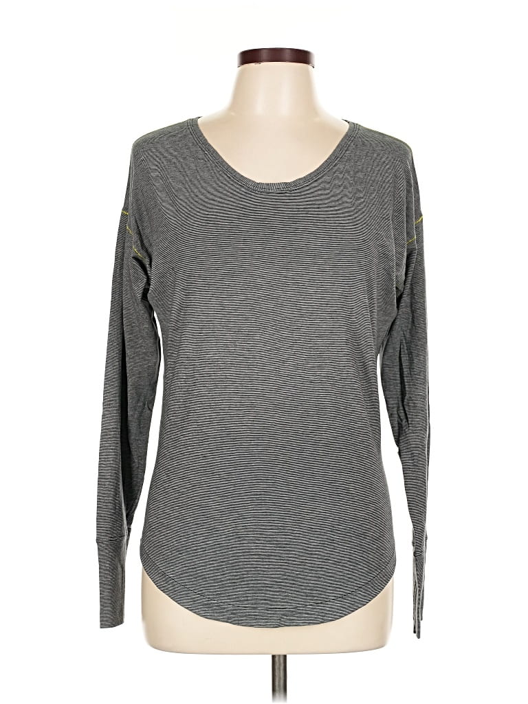 Pre-owned Lululemon Athletica Long Sleeve T-shirt In Gray