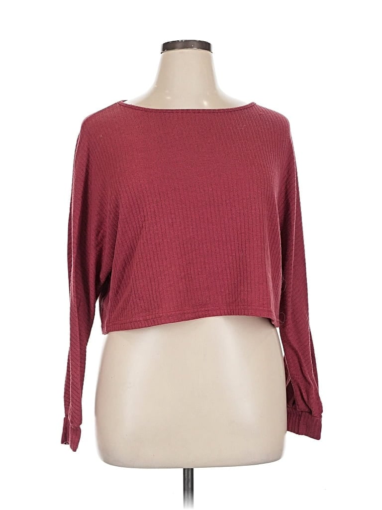 Pre-owned Unbranded Cardigan Sweater In Burgundy