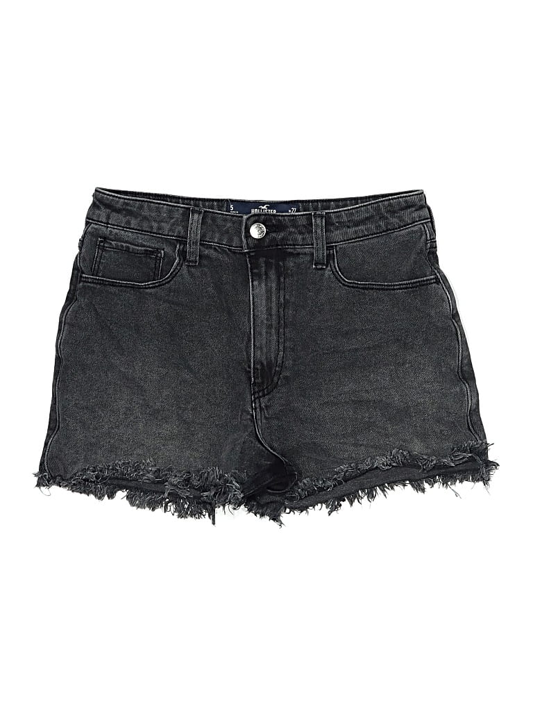 Pre-owned Hollister Denim Shorts In Black
