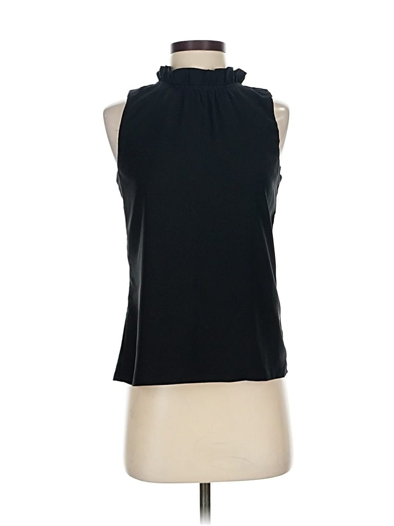 Pre-owned J.crew Factory Store Sleeveless Blouse In Black