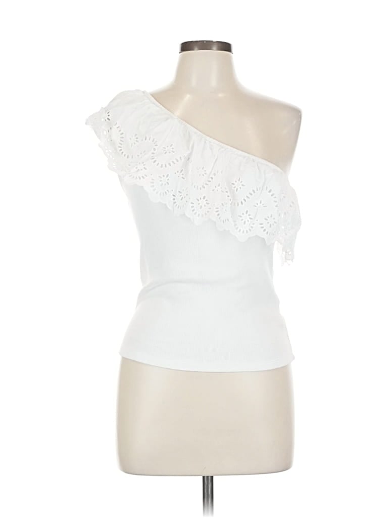 Pre-owned Old Navy Sleeveless Top White One Shoulder Neckline Tops