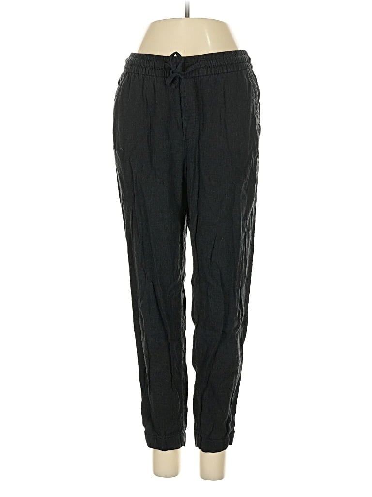 Pre-owned Old Navy Linen Pants In Black