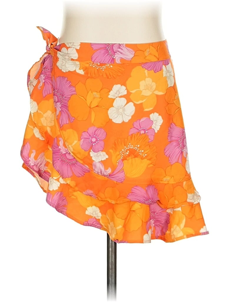Click to view more detailed imagery on our partner's website Pre-owned Agua Bendita Casual Skirt In Orange