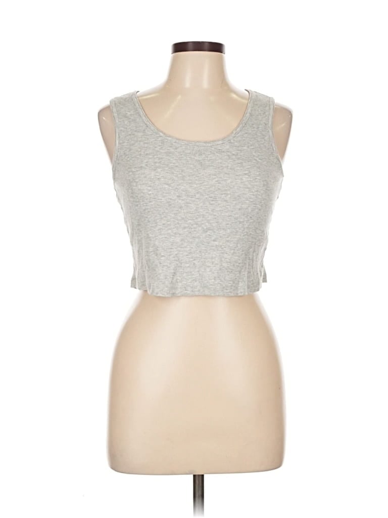 Pre-owned Bp. Tank Top Silver Strapless Neckline Tops