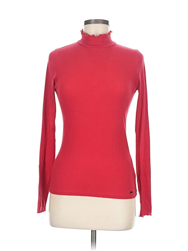 Pre-owned Hollister Turtleneck Sweater In Red