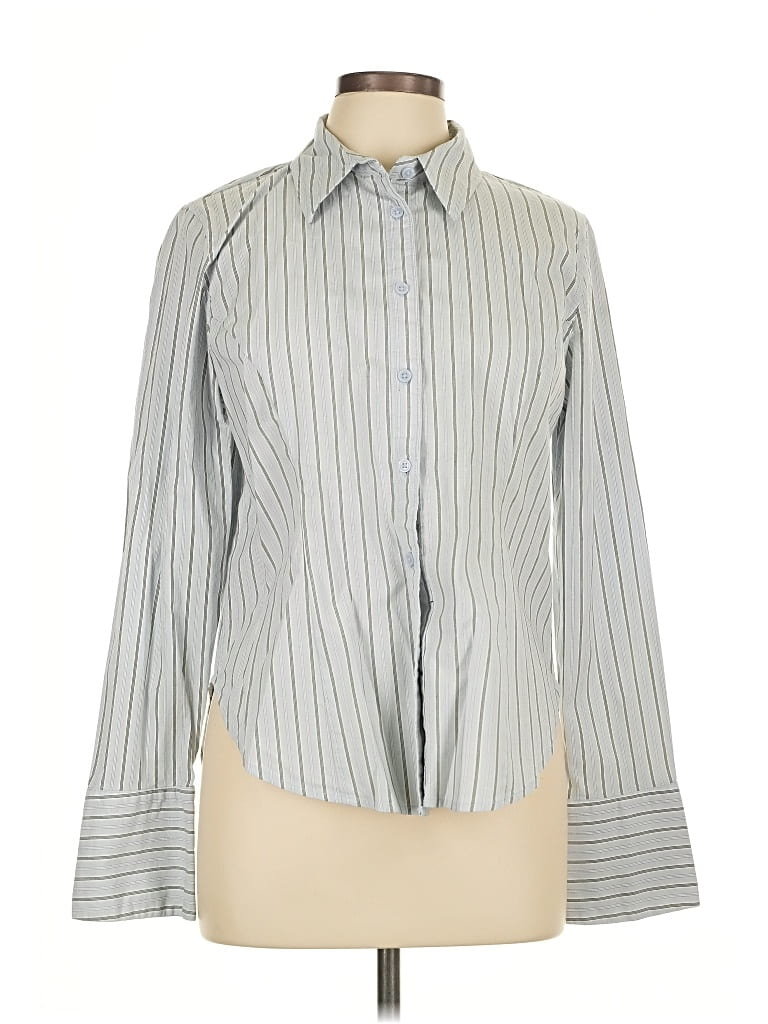 Pre-owned Wild Fable Long Sleeve Blouse In Gray