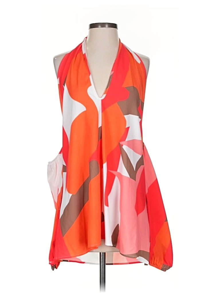 Pre-owned Chicme Sleeveless Blouse In Orange