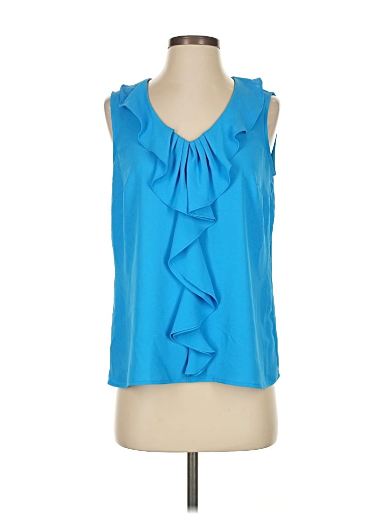 Pre-owned Nipon Boutique Sleeveless Blouse In Blue