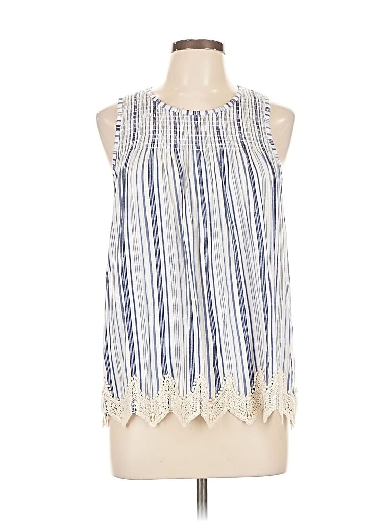 Pre-owned Unbranded Sleeveless Blouse In Blue