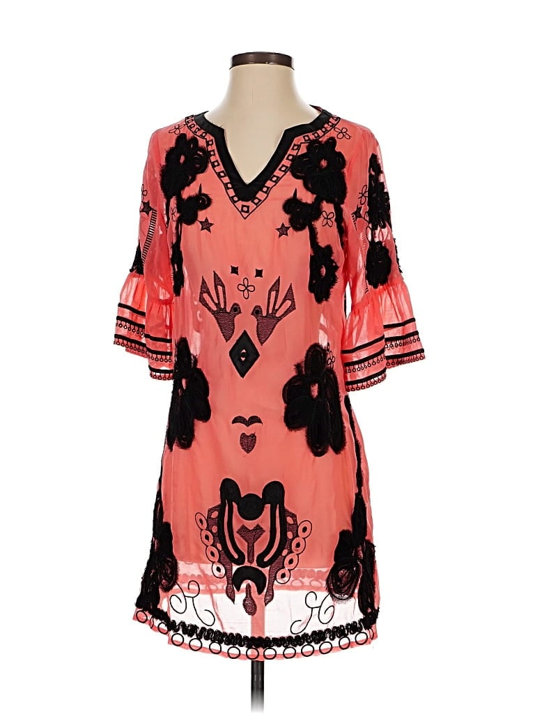 Click to view more detailed imagery on our partner's website Pre-owned Black Casual Dress In Orange