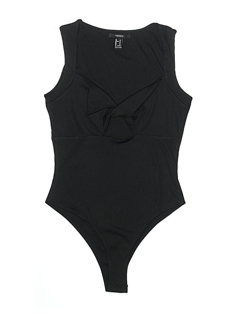 FOREVER 21 Pre-owned Bodysuit In Black