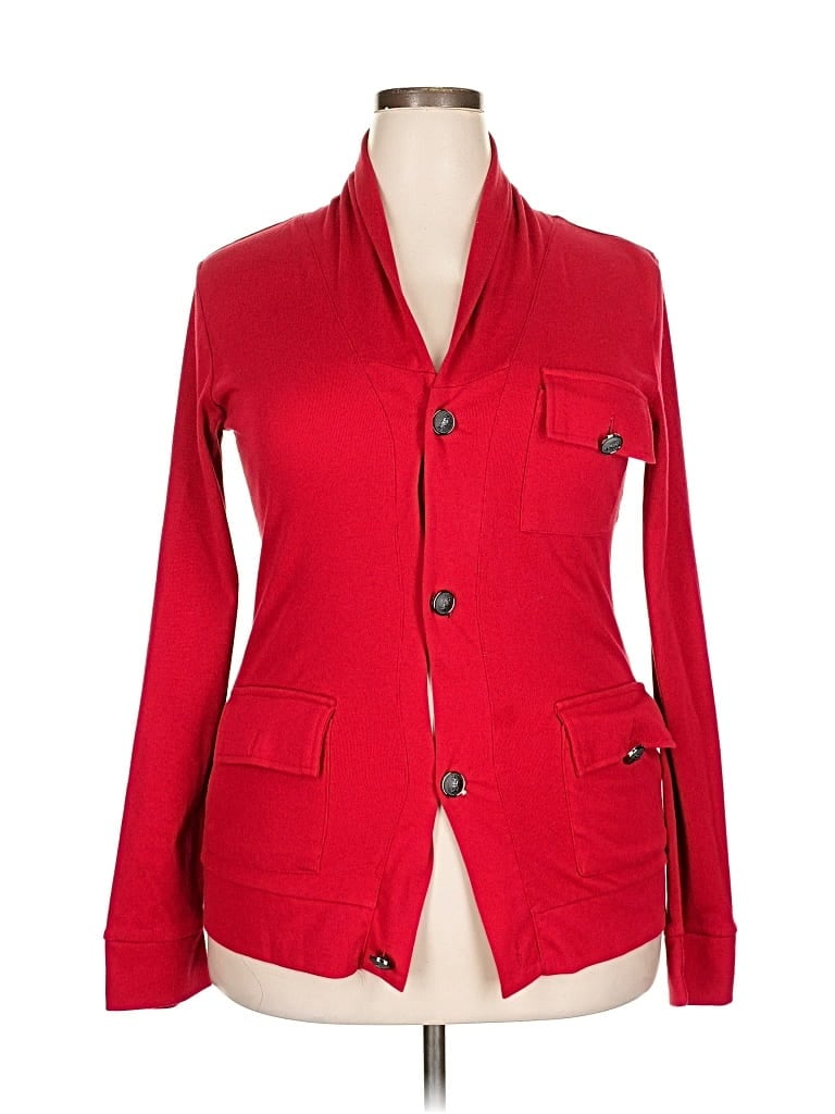 Pre-owned Assorted Brands Cardigan Sweater In Red