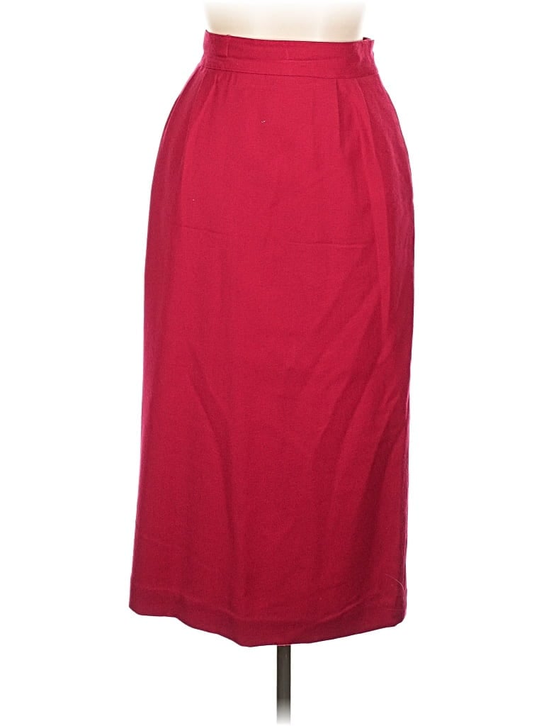 Pre-owned Unbranded Wool Skirt In Red