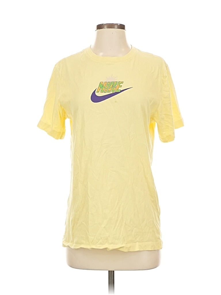 Pre-owned Nike Short Sleeve T-shirt In Yellow