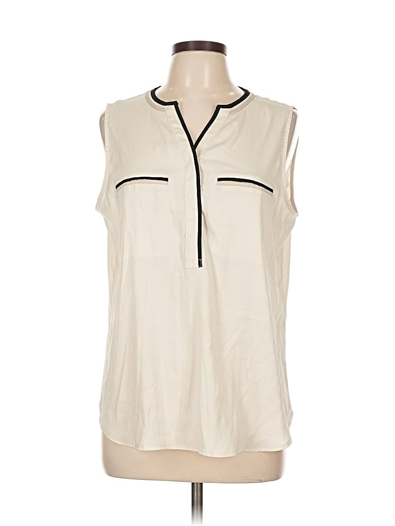 ANN TAYLOR Pre-owned Sleeveless Blouse In White