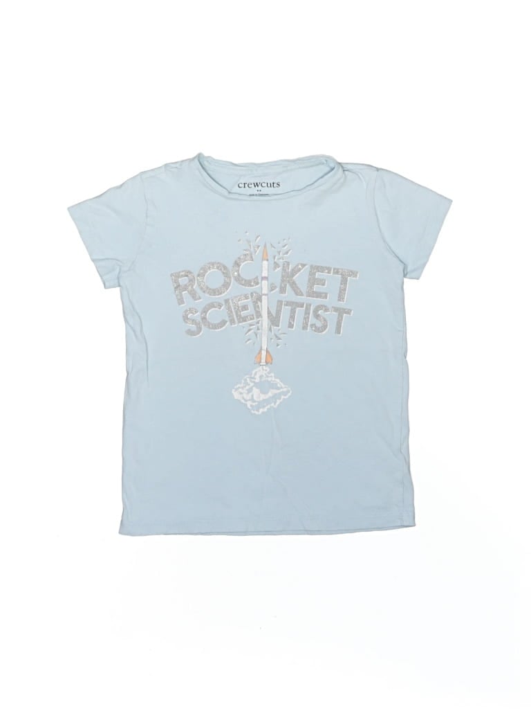 Pre-owned Crewcuts Outlet Kids' Short Sleeve T-shirt In Blue