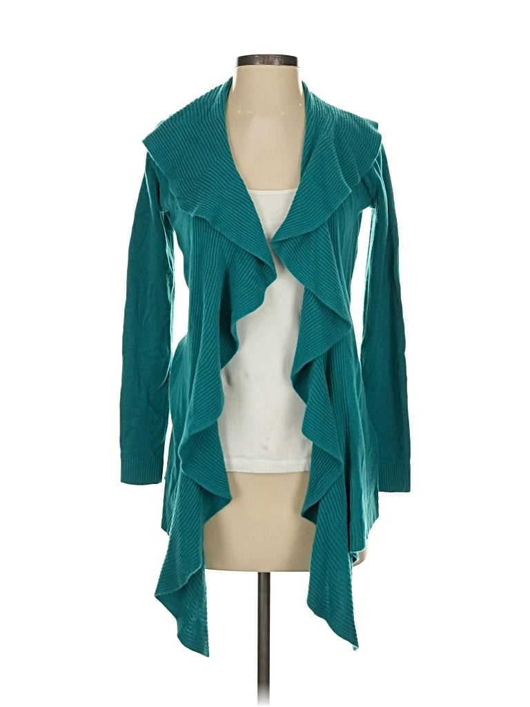 Pre-owned Karen Scott Cardigan Sweater In Blue