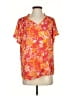 AVARA 100% Rayon Orange Short Sleeve Blouse Size S - photo 1