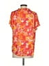 AVARA 100% Rayon Orange Short Sleeve Blouse Size S - photo 2