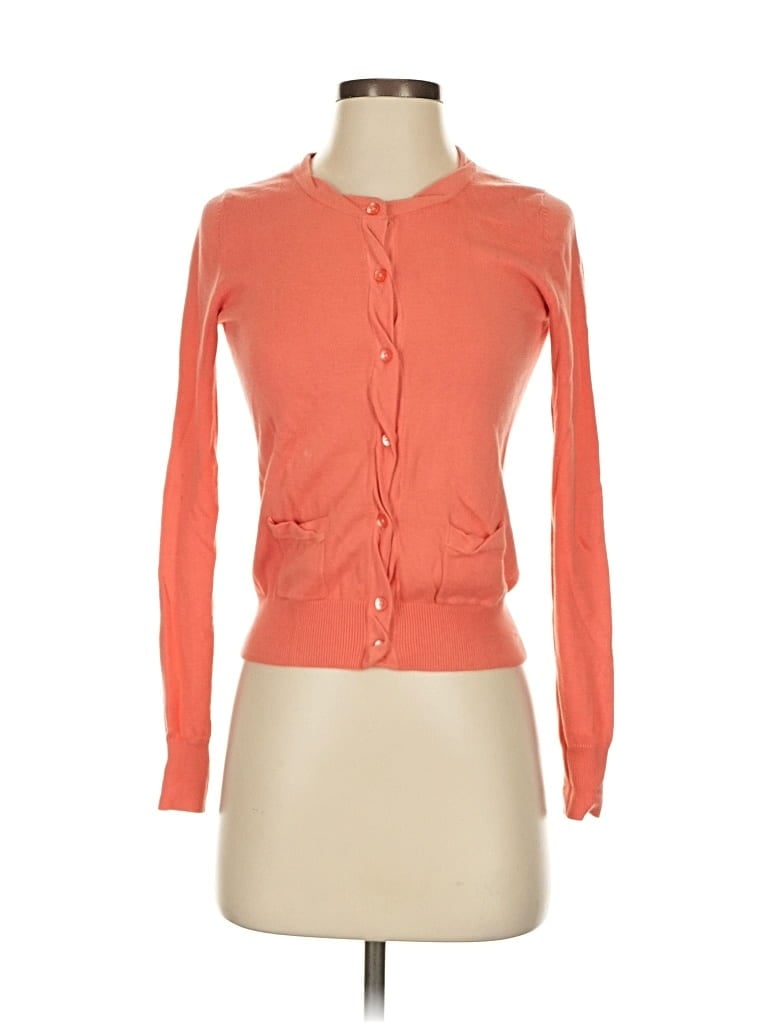 Pre-owned Banana Republic Factory Store Cardigan Sweater In Orange